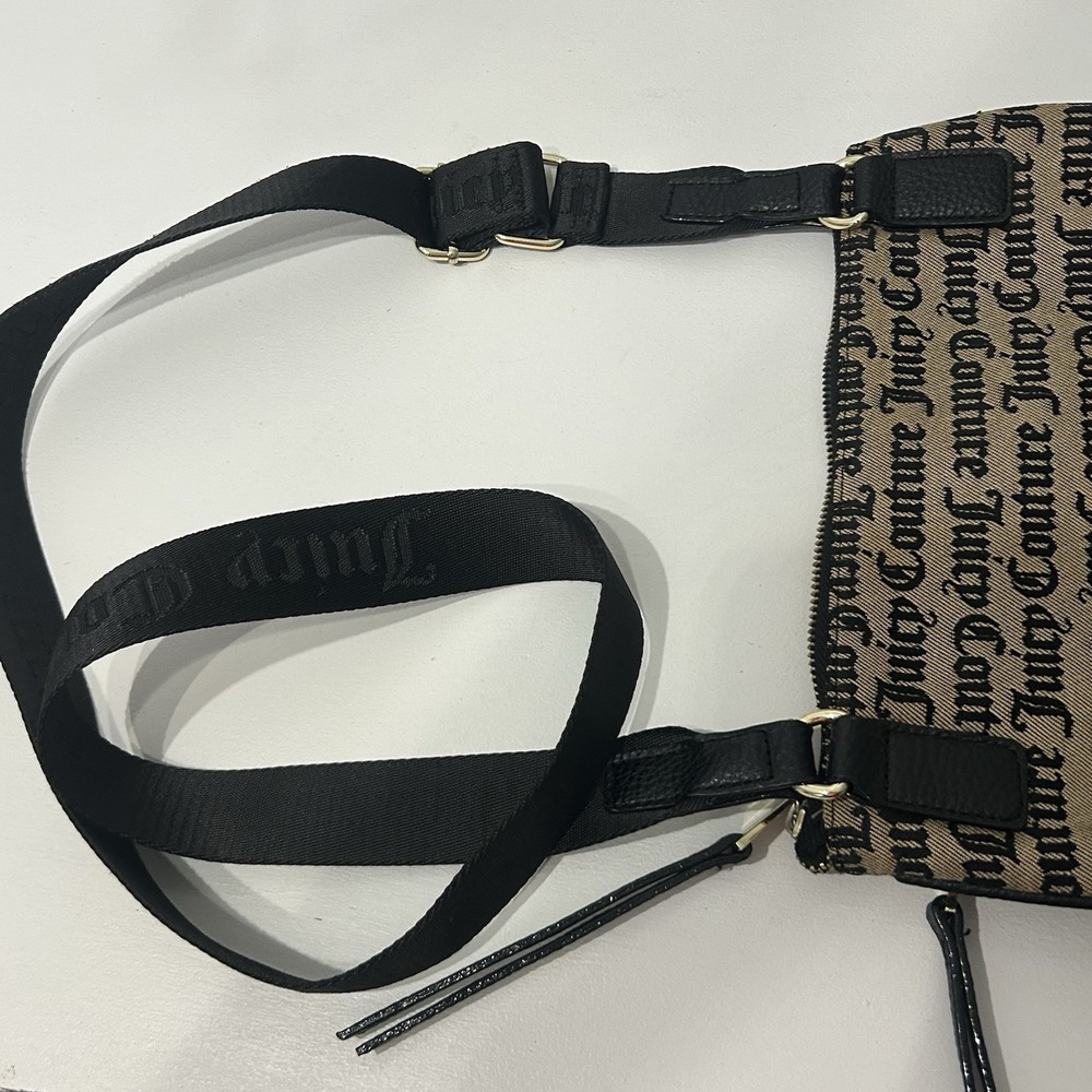 Y2K Juicy Couture Embellished Purse Crossbody Bag Logo Heart Gold Hardware Bling - Picture 14 of 16